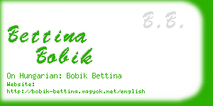 bettina bobik business card